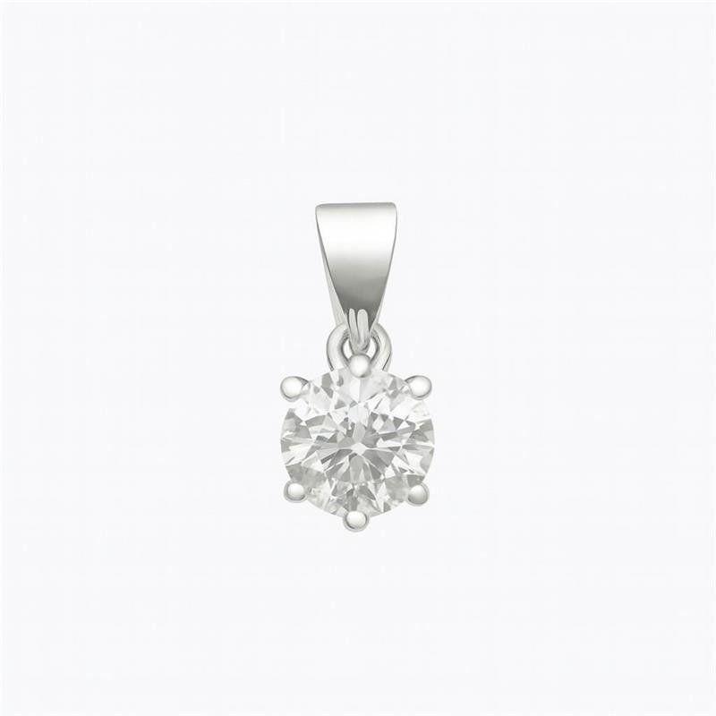 PINGENTE MOISSANITE PONTO DE LUZ 4.5MM PRATA 925