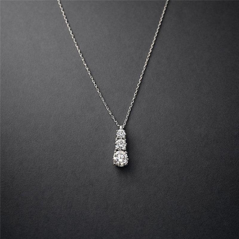 COLAR 3 PONTOS DE LUZ MOISSANTE PRATA 925