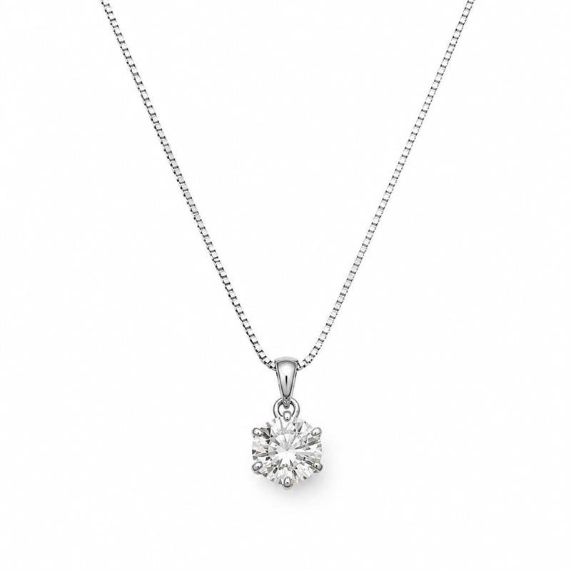 COLAR MOISSANITE 8MM PRATA 925