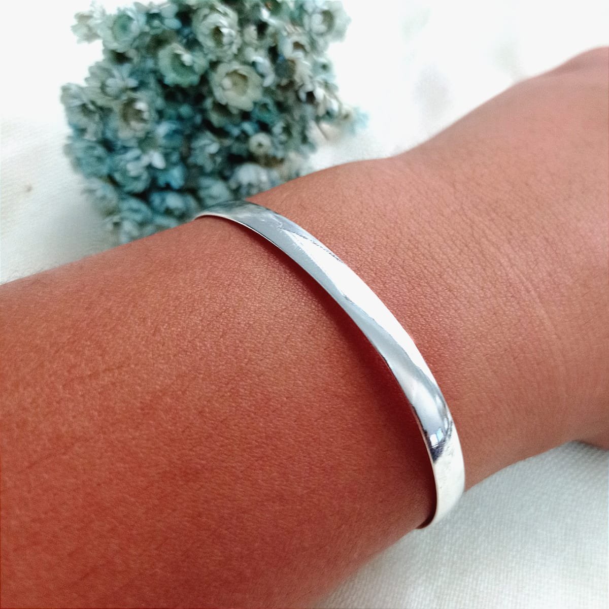 BRACELETE OVAL LARGO PRATA 925