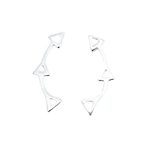 BRINCO EARCUFF TRIANGULO PRATA 925