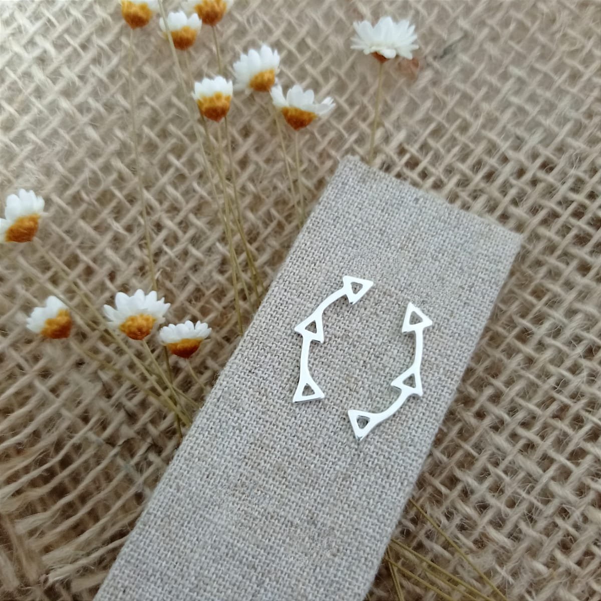 BRINCO EARCUFF TRIANGULO PRATA 925