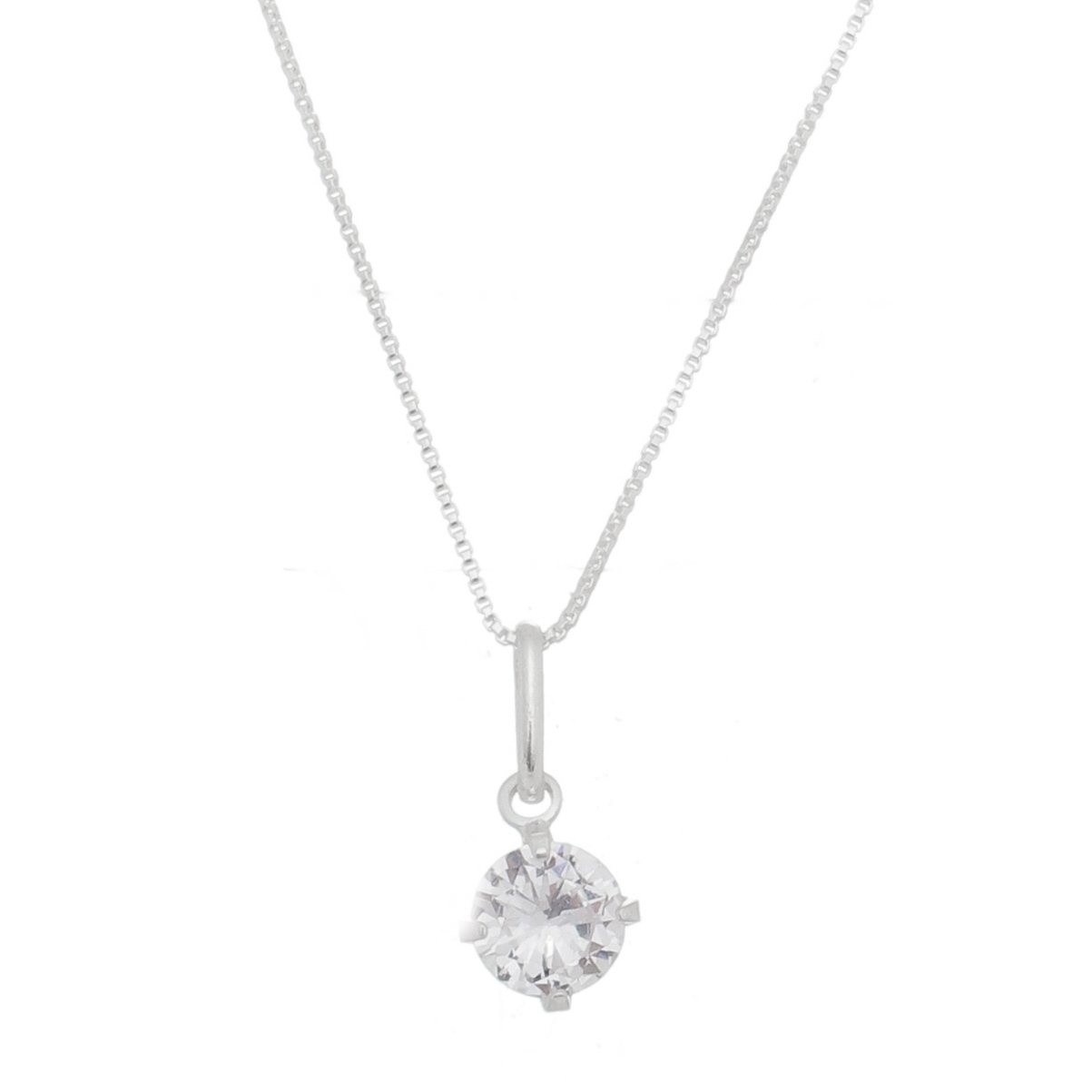 COLAR PONTO DE LUZ 6MM PRATA 925